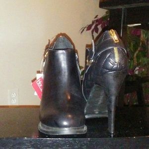 Black high heel boots